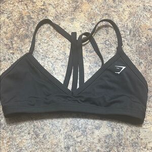 Gymshark Black Strappy Sports Bralette - Lightweight Support
